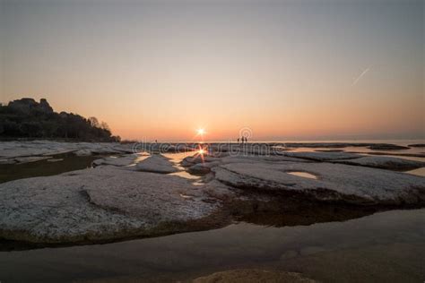 Sirmione Beach On The Sunset Stock Image - Image of flat, italy: 113870301