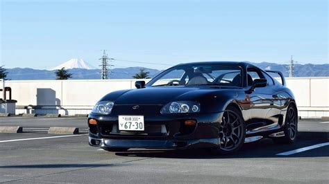 sports car, trees, Toyota Supra MK4, JDM, vehicle, Japanese cars, black ...