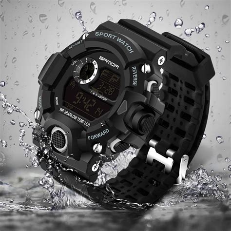 2017 Military Electronic Wrist Watch Sport Top Brand Sanda Digital ...