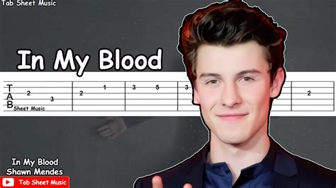 Shawn Mendes - In My Blood Guitar Tutorial | TAB - YouTube