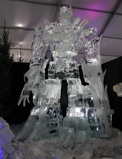 Giant Optimus Prime Ice Sculpture | Gadgetsin