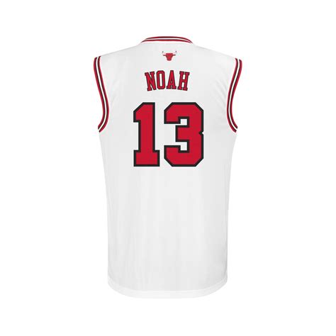 Adidas Mens Chicago Bulls Joakim Noah Jersey in White for Men | Lyst