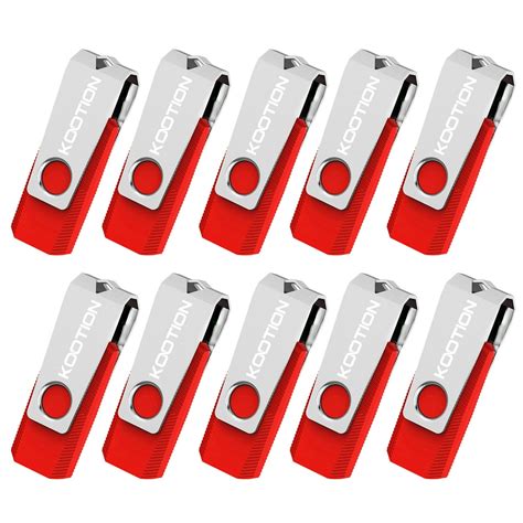 KOOTION 10PCS 2GB Bulk USB 2.0 Flash Drive Swivel Memory Stick Thumb Drives Pen Drive (2G, 10 ...