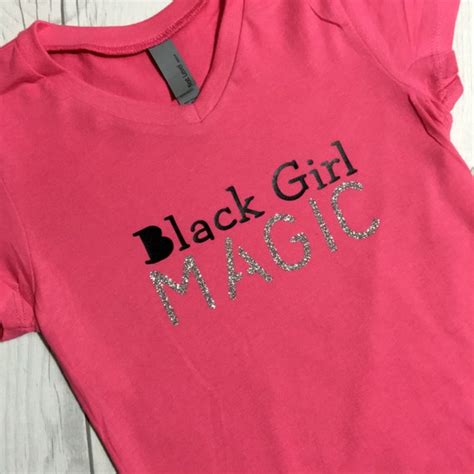 Black Girl Magic T-Shirt for Girls Free Shipping by NepherynGirl