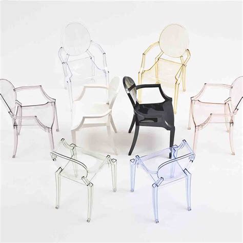 Transparent, Modern and Stackable Louis Ghost Chair Armchair by Kartell in IOTA Furniture