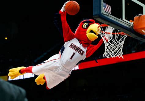 Atlanta Hawks mascot Harry the Hawk (AP Photo/John Bazemore) | Afro