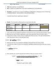 Lab 1 Report.pdf - CH102 Recrystallization Lab report template 2016 Name: Mele Pahulu ID ...