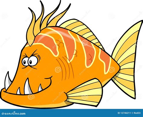 Orange fish Vector stock vector. Illustration of tough - 12746211