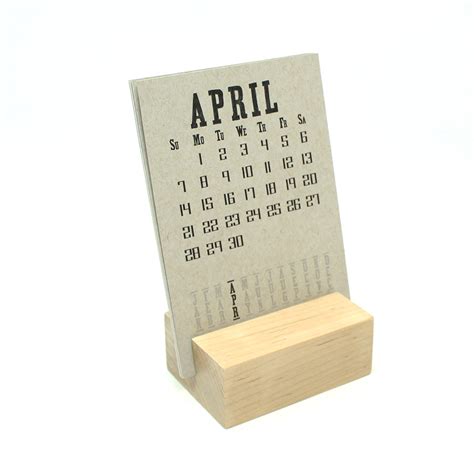 2025 Raw Wood Desk Calendar Stand | Happy Bungalow