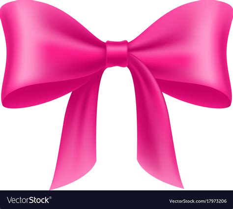 Pink bow cartoon isolated Royalty Free Vector Image