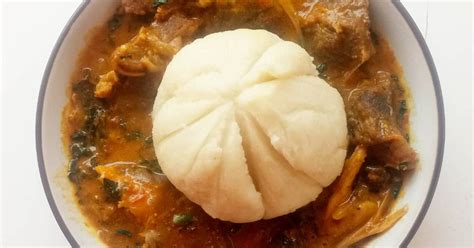 Ogbono soup with fufu Recipe by Chef gbemilola - Cookpad