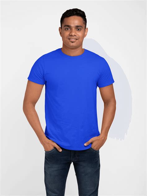 MEN'S ROUND NECK PLAIN T-SHIRT ROYAL BLUE(REGULAR FIT) - Cool Vibe