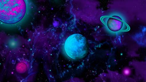 Purple Space Scene by HoneyCatJewelry on DeviantArt