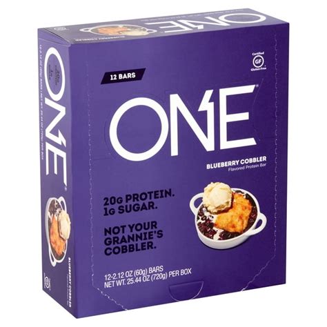 One Protein Bar, Blueberry Cobbler, 20g Protein, 12 Ct - Walmart.com ...