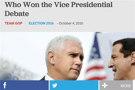 Oops: GOP Declares Mike Pence Winner of VP Debate Hours Before It ...