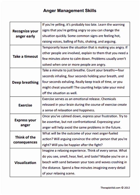 50 Anger Management Worksheet For Teenagers