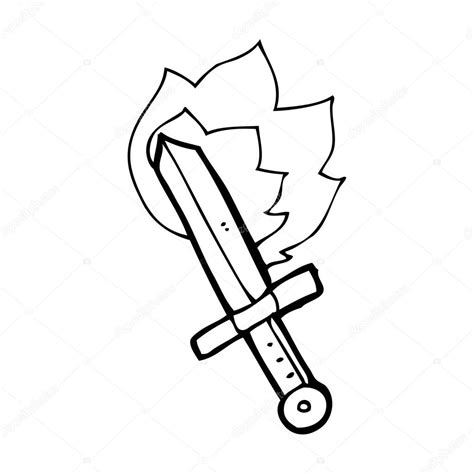 Flaming Sword Drawing at GetDrawings | Free download