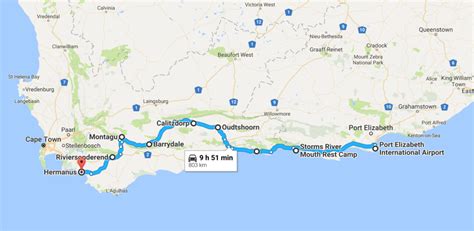 Detailed Map Garden Route Cape Town To Port Elizabeth - Garden Design ...