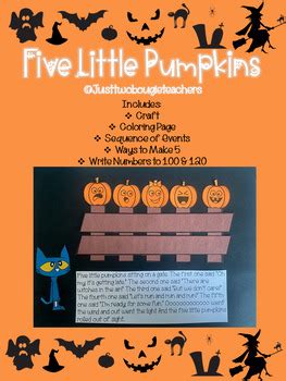 Pete the Cat Five Little Pumpkins Craft Book Companion | TpT