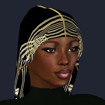 Second Life Marketplace - Black Gold Hijab