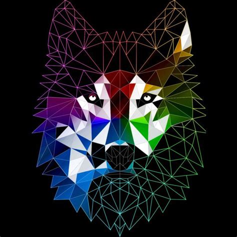 Wolf by Dmenard1991 | Geometric wolf, Geometric wolf wallpaper, Geometric