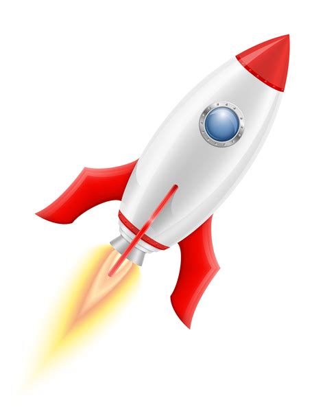 space rocket retro spaceship vector illustration 488876 Vector Art at ...