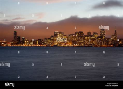 San Francisco skyline at sunset Stock Photo - Alamy