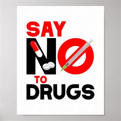 Say NO to Drugs | Drug Abuse Prevention Poster | Zazzle