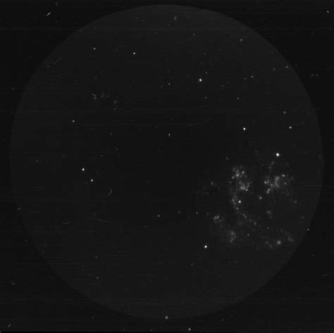 Apollo 16 ultraviolet photos of the Large Magellanic Cloud galaxy taken from a telescope on the ...