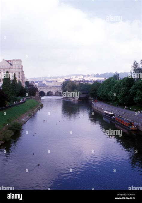 The River Avon leading into Bath Stock Photo - Alamy