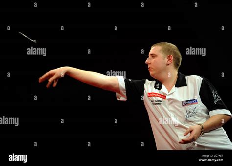 Kirk Shepherd in action during the Ladbrokes.com World Darts ...