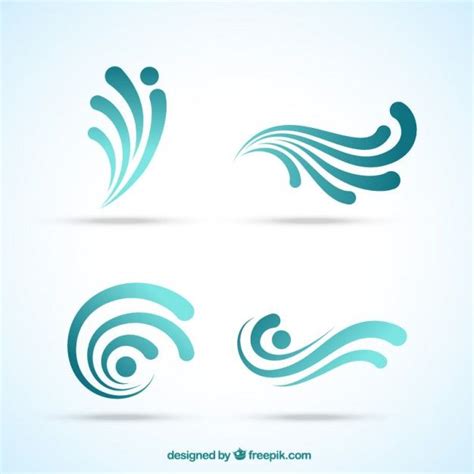 Premium Vector | Abstract wave logos | Wind logo, Waves logo, Luxury ...