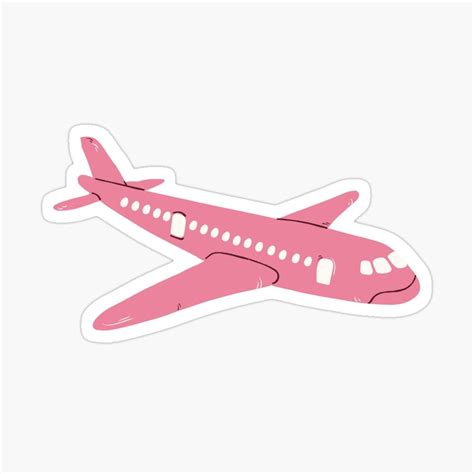 Pink Airplane Sticker - Travel in Style!