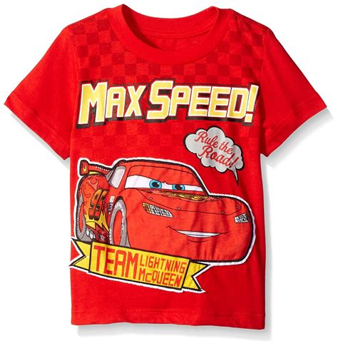 Disney Pixar Cars - Disney Toddler Boys Cars Max Speed! Etf s/Crew T-Shirt, Red, 5T - Walmart ...