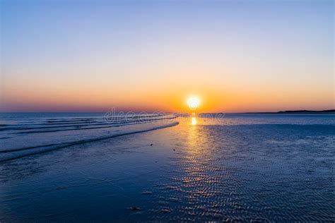 Sunset at Mandvi Beach, Kutch Stock Image - Image of reflection, famous ...