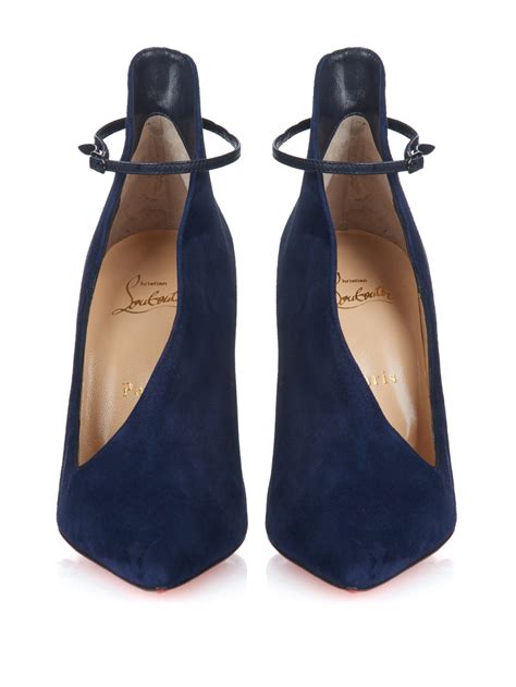 Christian Louboutin Vampydoly Suede Pumps in Blue - Lyst