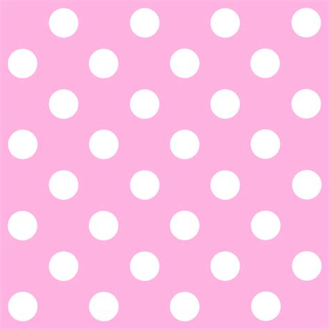 Pink and White Polka Dots Pattern - Free Clip Art