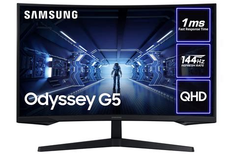 Buy Samsung Odyssey G5 LC32G55TQWRXXU 32" 1000R Curved Gaming Monitor - 144Hz, 1ms, 1440p QHD ...