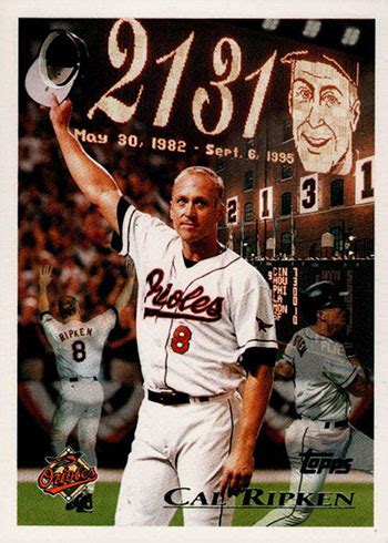 Cal Ripken Jr.'s 2,131 Consecutive Games Record on Baseball Cards