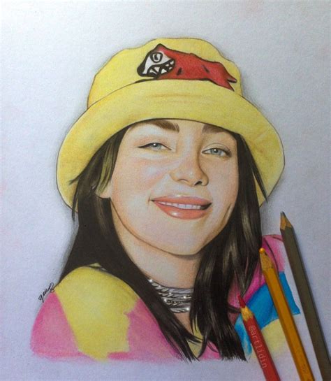 Billie Eilish, Colored Pencils, Bout, Goddess, Artsy, Art Painting, Singer, Fan Art, Drawing Art