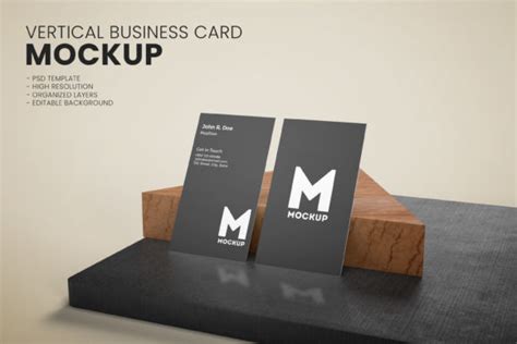 Vertical Business Card Mockup Graphic by Modern Studio · Creative Fabrica