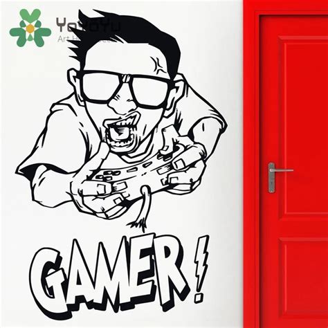 Video Game Sticker Play Gaming Posters Gamer Vinyl Wall Decals Parede Decor Mural Video Game ...