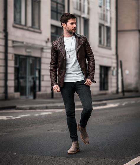 Allsaints Conroy Burgundy Leather Jacket Outfit - Your Average Guy