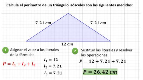 Perímetro y área del triángulo isósceles. - Aula05mate