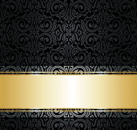 Black and gold vintage wallpaper — Stock Vector © erinvilar #24124231