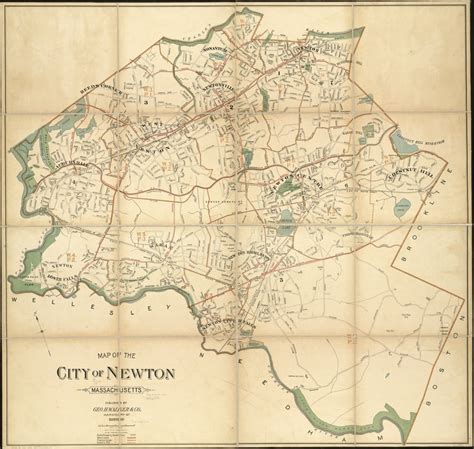 Map of the city of Newton Massachusetts - Norman B. Leventhal Map ...