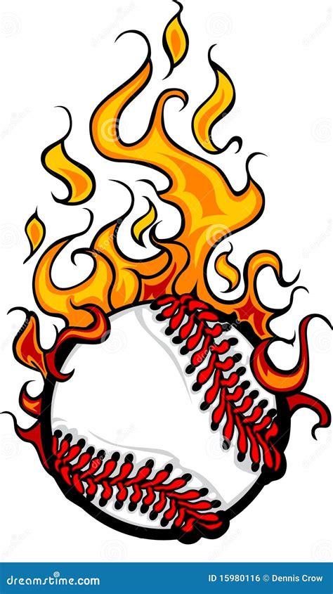 Flaming Baseball Or Softball Ball Logo Royalty Free Stock Image - Image ...