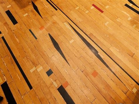 Reclaimed basketball court flooring. Loaded with character. -From an 1890s Victorian bungalo in ...