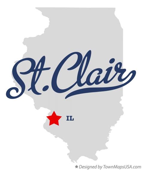 Map of St.Clair, IL, Illinois