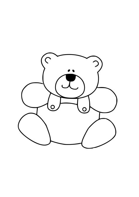 Teddy Bear Outline Printable